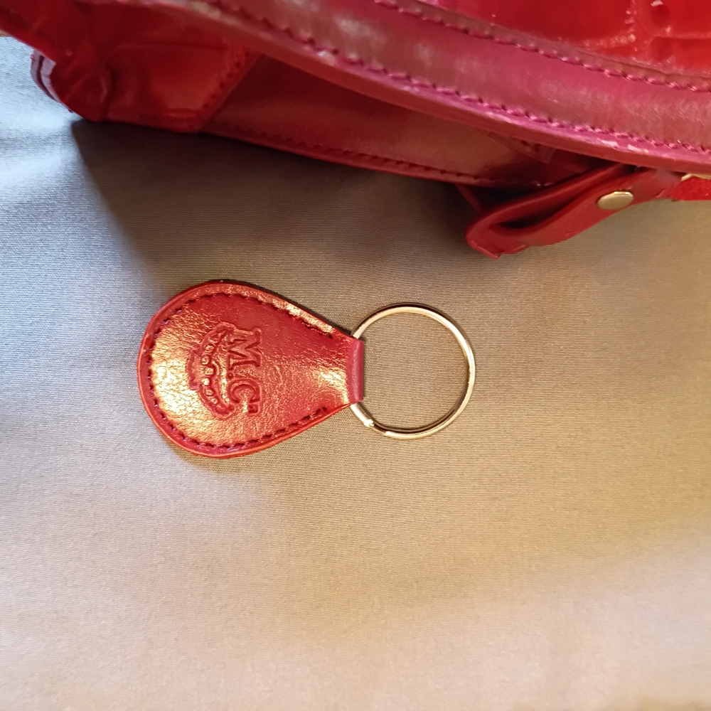 Chic Red Crocodile Pattern Mini Bag - image 4